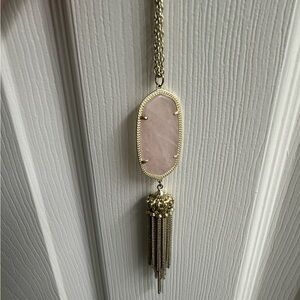 Kendra Scott Rayne Necklace in Pink Quartz